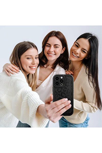 Optim Solution Husa de Protectie Cheeterra pentru Apple iPhone 15 Plus, Leopard Print Case, XGD, Negru
