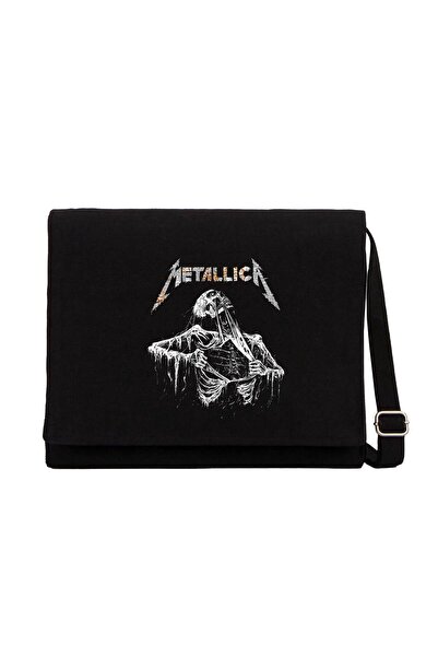 CrowsGate Τσάντα Messenger από μαύρο καμβά Metallica Mummy