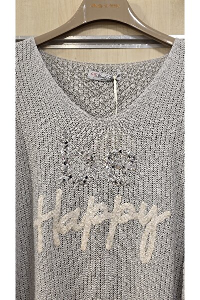 Park Moda Italian Mercerized Sweater with Letter Pattern
