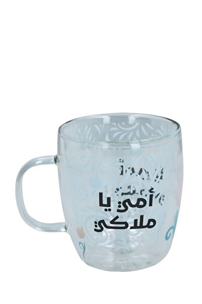 Bien Servi كوب الأنيق ذو الجدار المزدوج بقاعدة ثابتة شفاف وأسود 330 مل