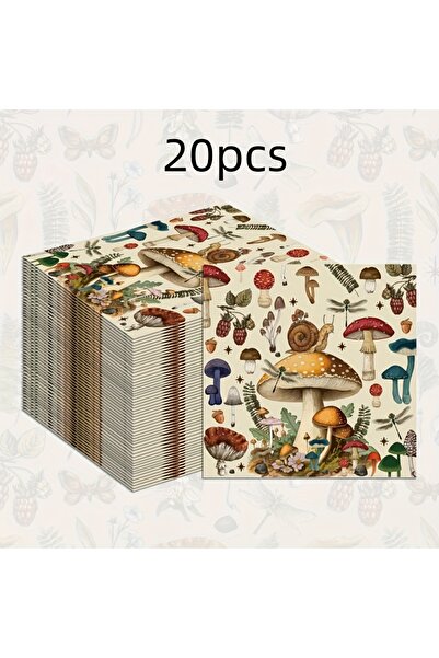 Choice 20 قطعة 20/40 قطعة مناديل ورقية للاستخدام مرة واحدة بتصميم فطر وحلزون ...