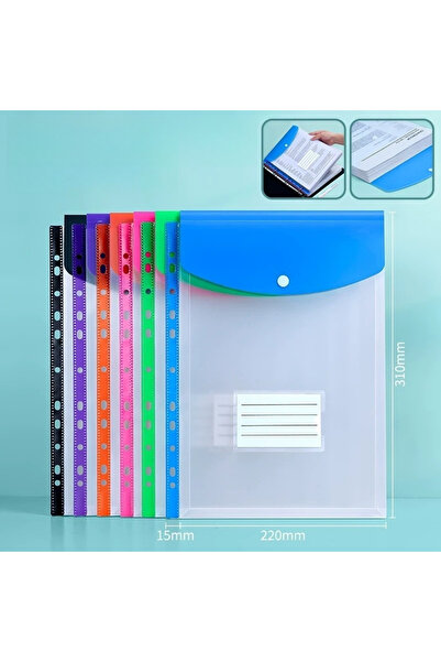 Choice 6PCS vertical versio 6 A4 Large Capacity Loose Leaf Folders with 11 Hole Binding Rings, Modern PP Ma