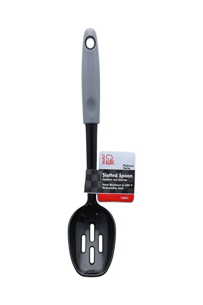 Chef Craft Nylon Slotted Spoon Grey and Black 12 Inch