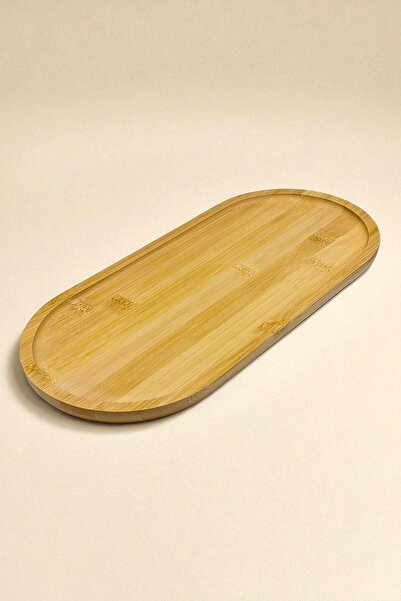 Kitchen Way Bamboo Oval Tray Presentation Tray 35cm Kw-177