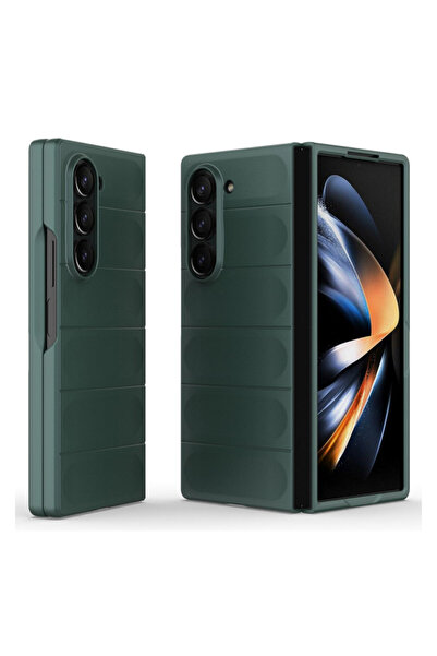 Optim Solution Θήκη Buffer με μικροΐνες για Samsung Galaxy Z Fold6 / Fold 6, εύκαμπτη TPU, πράσινη