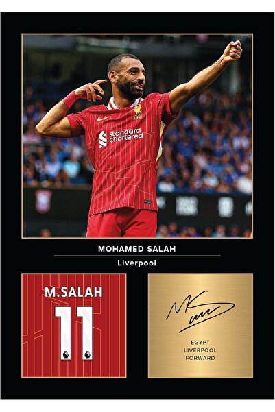 Emoda home Trove عرض صور موقعة من محمد صلاح بحجم A4 - هدية لجماهير ليفربول، ب...