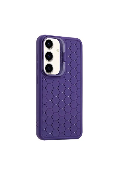 Optim Solution Husa Protectie HexShape pentru Samsung Galaxy S24, AntiShock, Mov