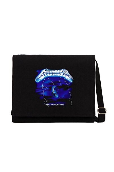 CrowsGate Geantă Messenger din pânză neagră Metallica Ride The Light