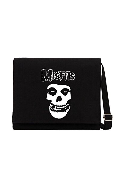 CrowsGate Misfits Black Canvas Messenger Bag