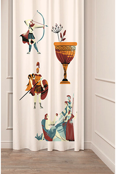 GREENDECOR ستارة خلفية أنيقة بتصميم خاص مطبوعة رقميًا بنمط قديم من الأساطير ا...