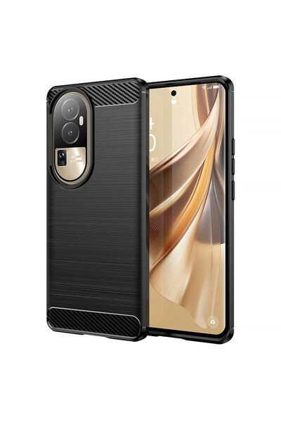 Optim Solution Husa de silicon TPU pentru Oppo Reno 10 Pro Plus, Carbon, Negru