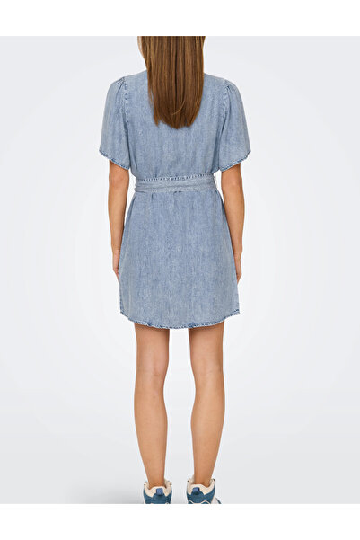 ONLY rochie din denim, albastră