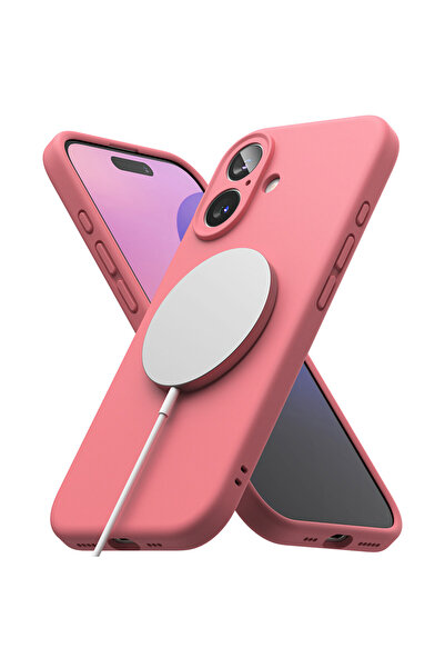 Optim Solution Husa Smooth Silicone MagSafe cu Microfibra pentru Apple iPhone...