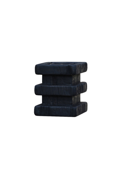 Icon Living مزهرية خشبية مستطيلة بتصميم عصري أنيق