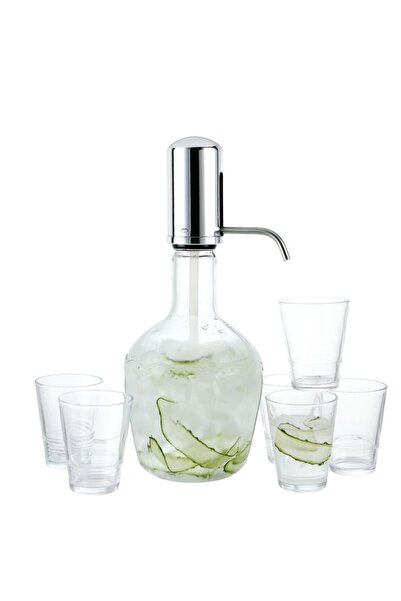 Bien Servi طقم موزع زجاجي سهل التنظيف مكون من 7 قطع بتصميم متين وأنيق