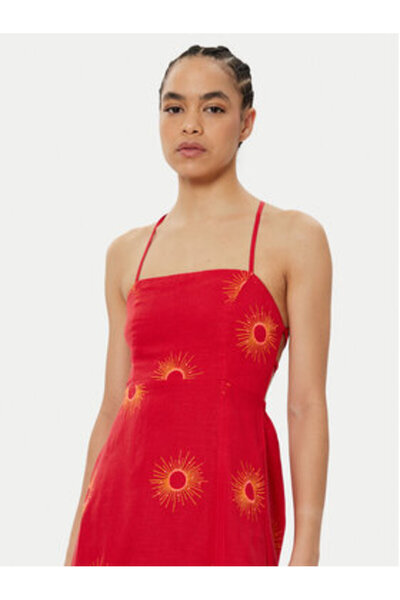 MAAJİ Γυναικείο Καλοκαιρινό Φόρεμα PT2268CMD002 Κόκκινο