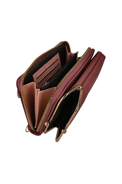 Optim Solution Universal 2 in 1 Case Compatible with HTC, Elegant, Phone Bag, Zipper Pocket, Cherry