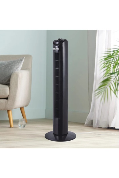 LENTZ Tower fan 800425, 45W, 81cm, 3 speeds, oscillation, black