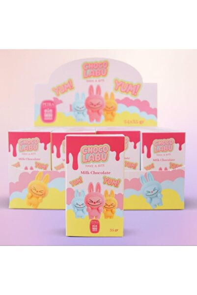 CHOCOLABU Labubu %100 Belçika Çikolatası 3x35Gr-Dubai Cream/Bueno/Lotus Biscoff