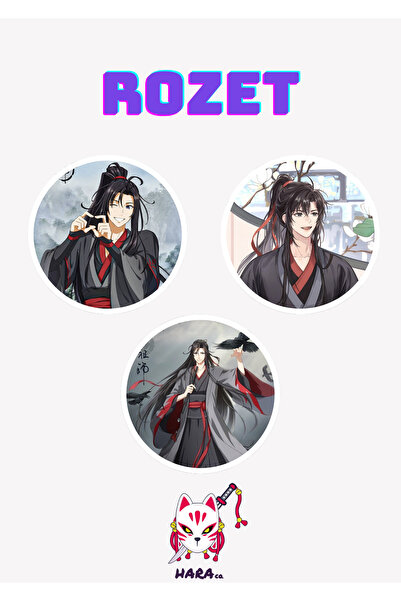 Hara Company The Untamed Webtoonu Wei Wuxian Webtoon Rozet Seti 3’lü