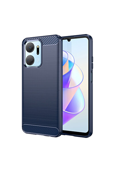 Optim Solution Husa Carbon Resistance pentru Honor X7a, Anti-Soc, Albastru