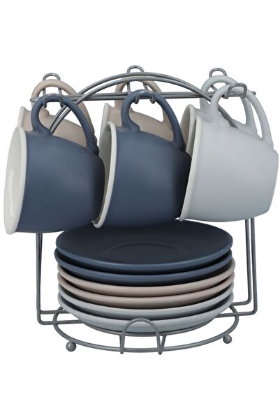 Bien Servi 13-piece cup and saucer set with stand