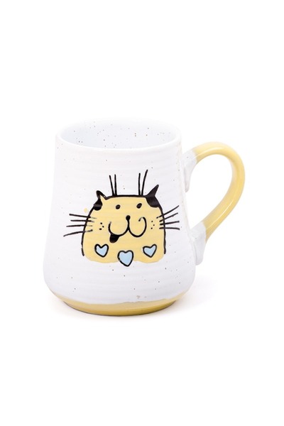 CAVO 350ml yellow and white porcelain mug