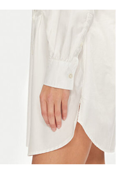 Tommy Jeans Rochie tip cămașă pentru femei DW0DW20471 Alb