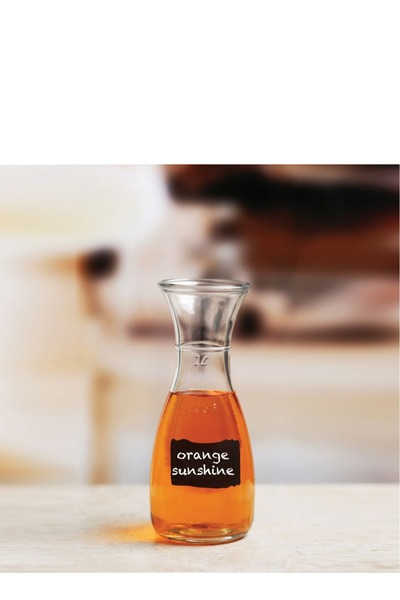 Circleware Circleware 1L Glass Pitcher with Clear Chalkboard