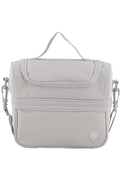 Atrium Large zippered lunch bag, light gray