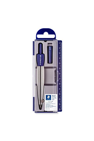 Staedtler Compas școlar de precizie, set de mine, cutie cu riglă, Staedtler, 550-50