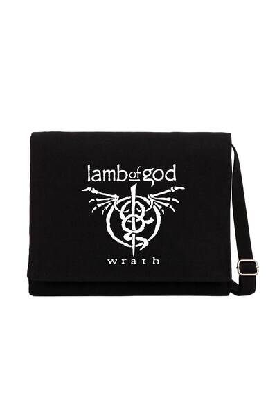 CrowsGate حقيبة ماسنجر من القماش الأسود من لامب أوف جود راث