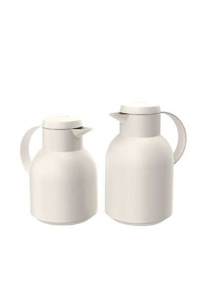 Bien Servi High-quality, ergonomically designed 2-piece plastic bottle set in white