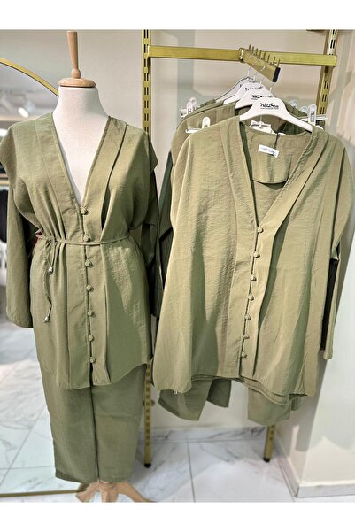 YAREN CLARA طقم مكون من سترة وبنطلون من قماش المظلة