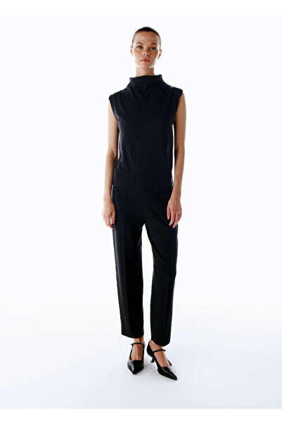 Knitss Ultrafine Organic Cashmere Black Knitwear Top