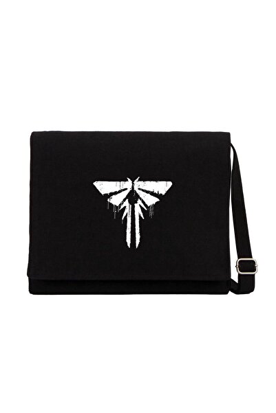 CrowsGate Geantă Messenger din pânză neagră cu logo The Last Of Us