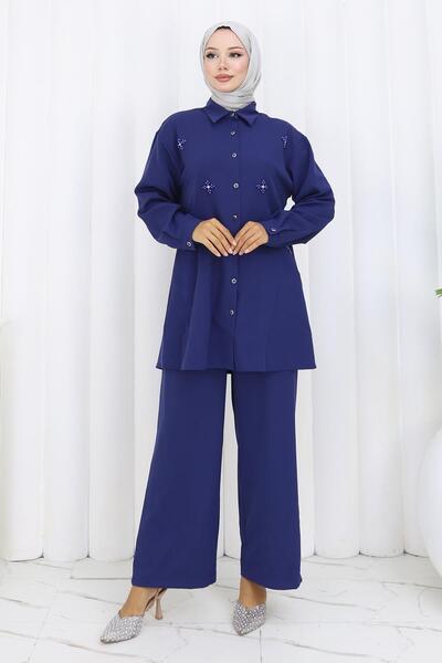 Modamihram Минималистичен комплект от камъни Индиго 19367