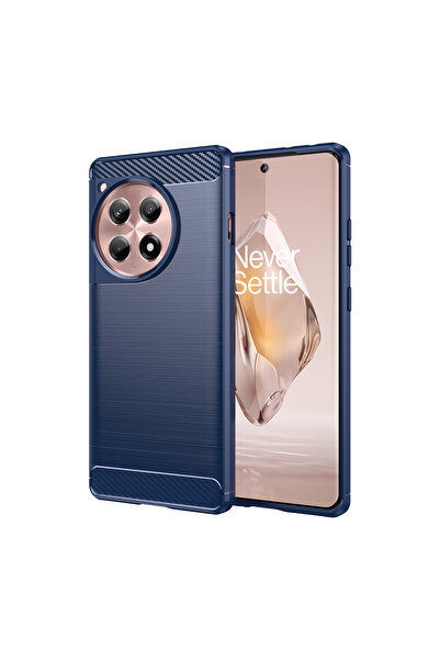 Optim Solution Husa Carbon Resistance pentru OnePlus 12R, Anti-Soc, Albastru