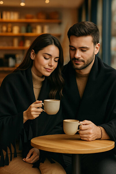 Elif Mira Unisex Polar Omuz Şalı 70X180 Cm Kışlık Sıcak Şal Elegantwarm