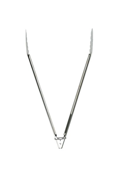 Chef Craft Stainless Steel Clam Shell Food Service Tong with Sliding Ring Silver 16 Inch