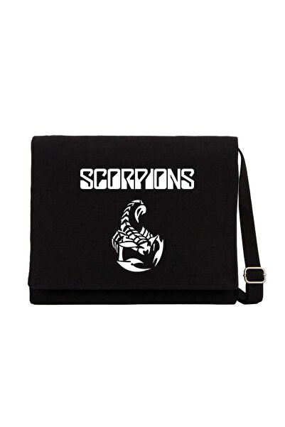 CrowsGate حقيبة ماسنجر كلاسيكية من القماش باللون الأسود من سكوربيونز