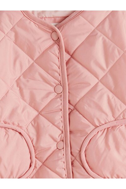 LC Waikiki LCW Kids Bisiklet Yaka Kapitone Desenli Kız Çocuk Mont