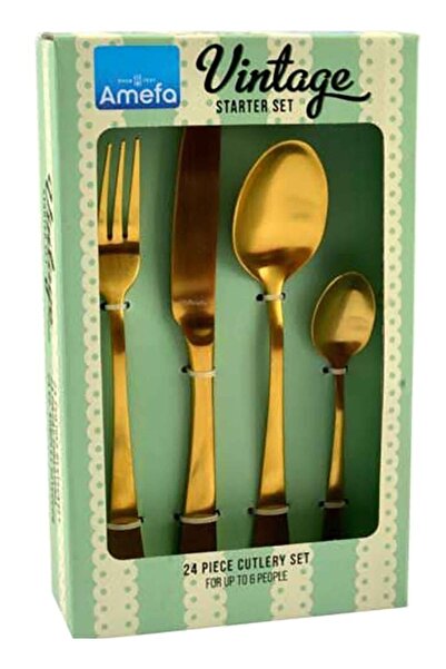 Amefa Amefa 24-Piece Gold Cutlery Set