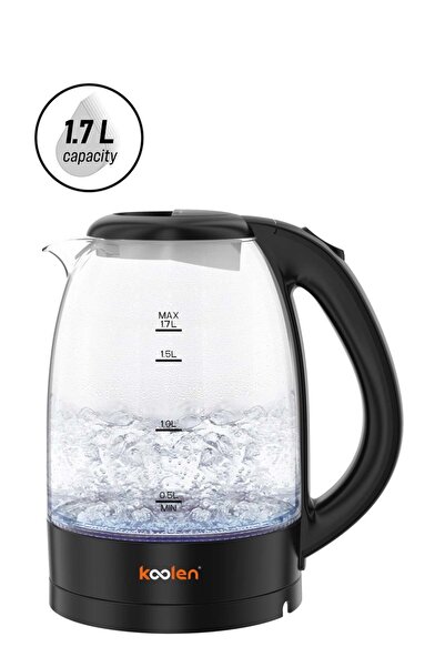 Koolen 1.7L Glass Electric Kettle, Black - 800102028