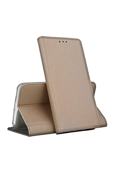 Optim Solution Husa Flip pentru Samsung Galaxy A26, Texture Design, Auriu