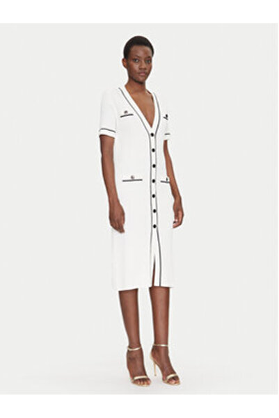 Luisa Spagnoli Γυναικείο πλεκτό φόρεμα 100004 CANDELOTTO Εκρού