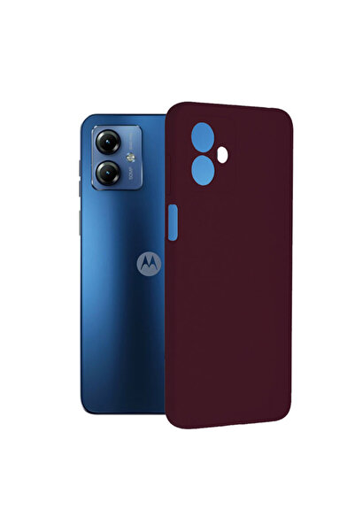 Optim Solution Husa de silicon TPU pentru Motorola Moto G14, Interior Microfi...