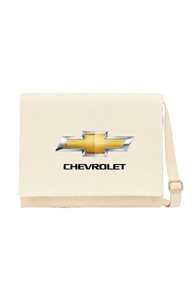 CrowsGate Chevrolet Logo Cream Canvas Messenger Bag