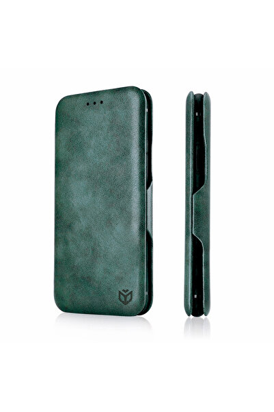 Optim Solution Husa Flip PU pentru Samsung Galaxy S25, Safe Wallet, Verde