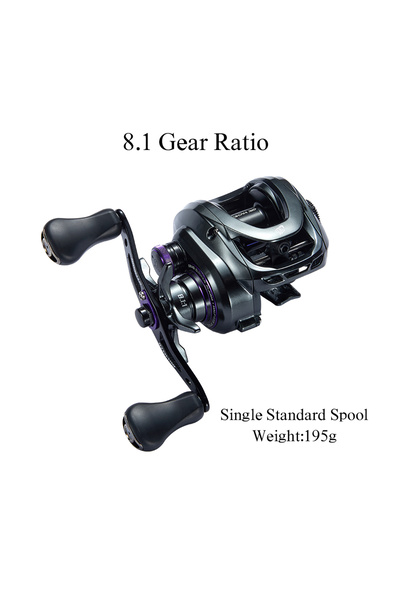 Choice بكرة صيد أحادية اللون أرجوانية اللون من SOLOKING GKA200 Pro، 7 بكرات ص...